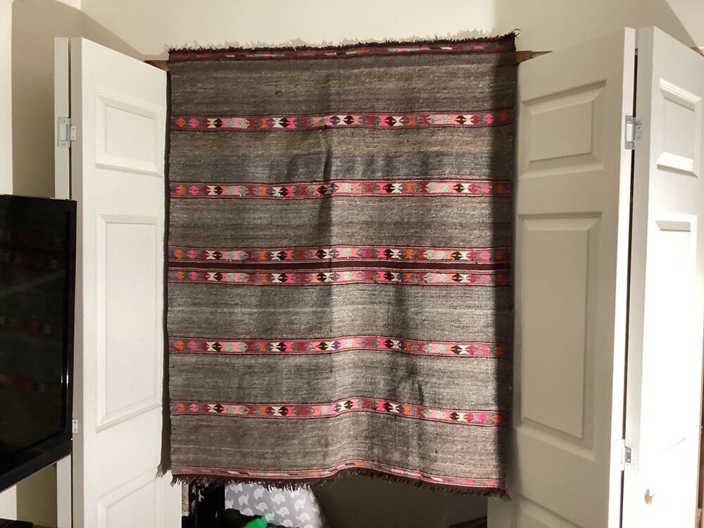 Vintage Andean Wool Textile Blanket Peru/Bolivia 42x52 Quechua/Aymara Manta